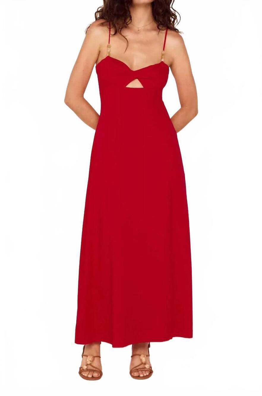 NEW MINKPINK rhodes twist maxi dress in red